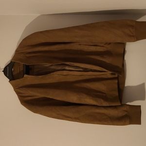 Banana Republic light brown faux suede bomber jacket - size small